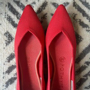 Rothy's Pointed Toe - Flame red (retired color) - Flats Size 7